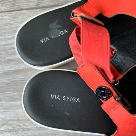 Via Spiga Jaguar Slingback Flat Sandals  in Red - Picture 5 of 11